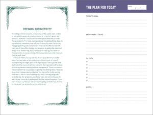 Productivity planner book - Daily goals - tasks - to do's