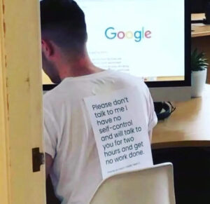 Open office worker