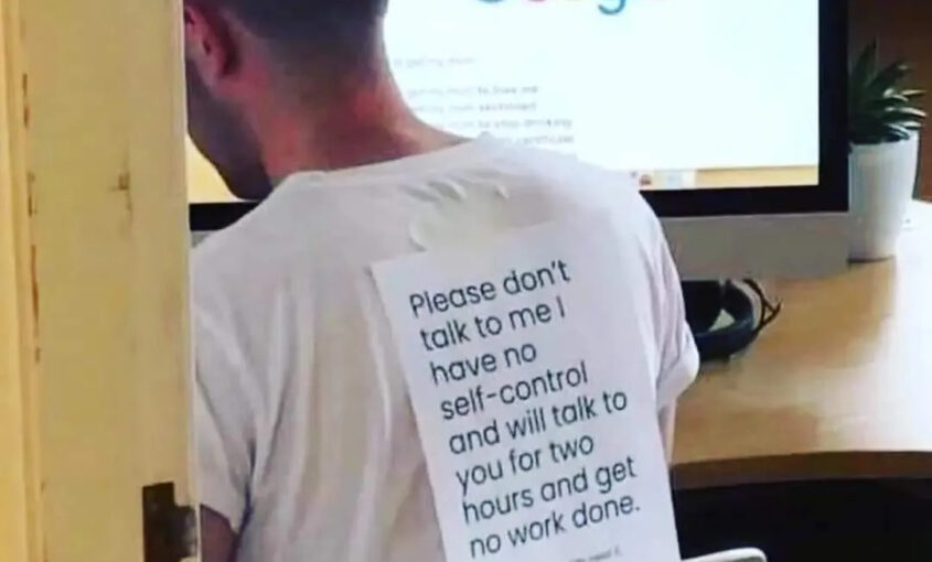 Open office worker