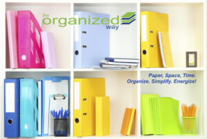organized office shelves